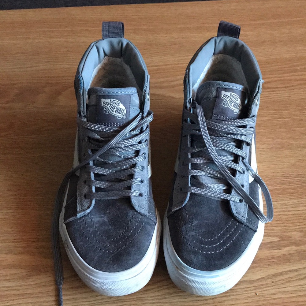 Grey Suede lined vans